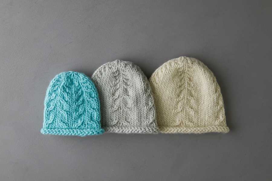 Knitted cable hat pattern