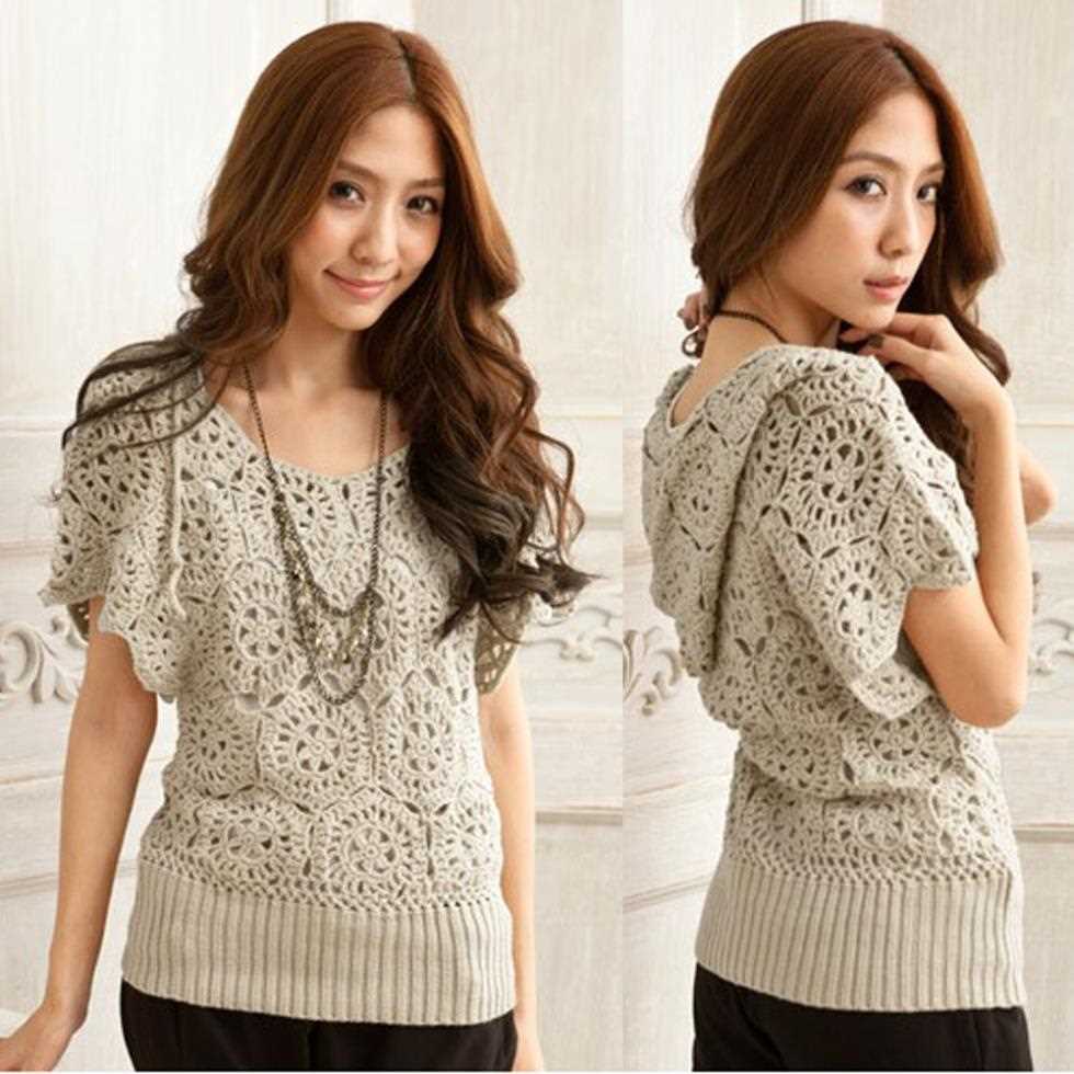 Open knit crochet sweater pattern