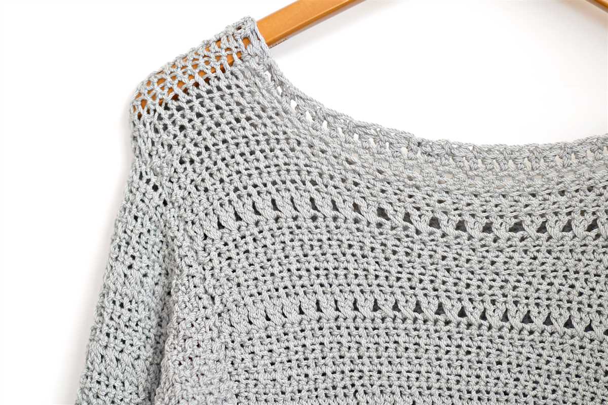Open knit crochet sweater pattern