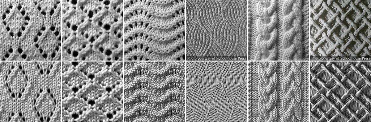 Open mesh knitting pattern