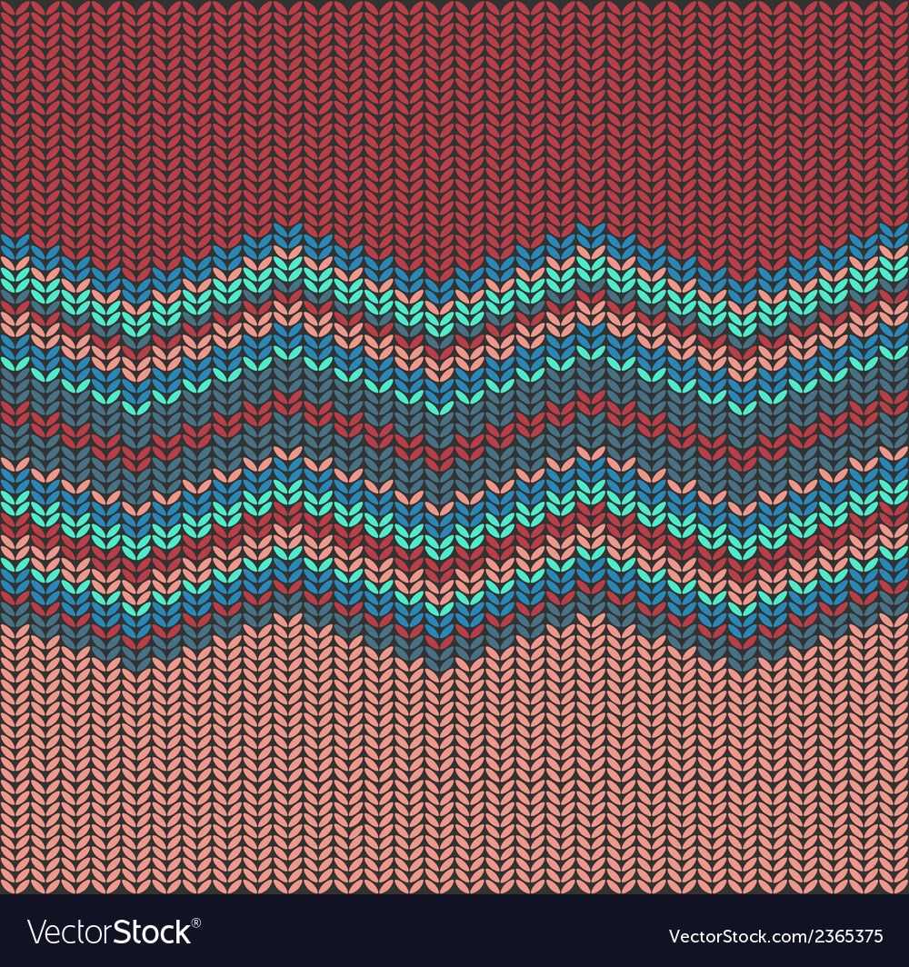 Knitted zig zag pattern