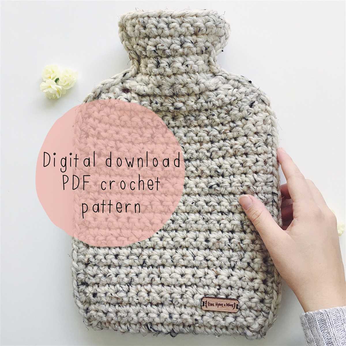 Chunky knit hot water bottle cover pattern