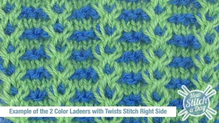 Knitting two color patterns