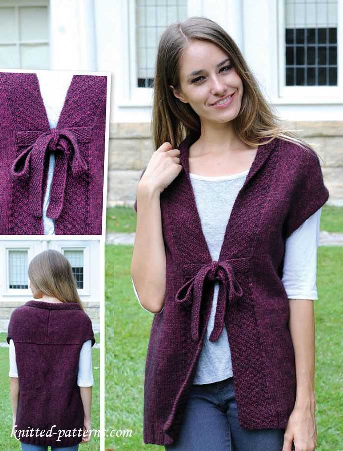 Knitted vest pattern womens