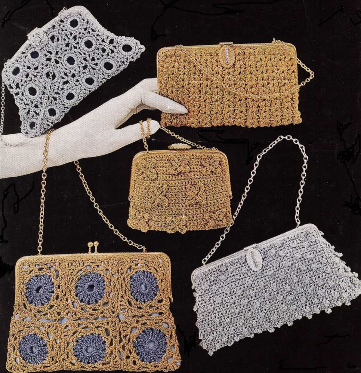 Knitted evening bag pattern