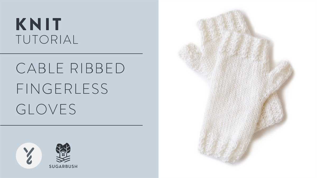 Cable fingerless mittens knitting pattern
