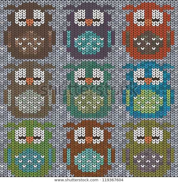 Owl knit sweater pattern