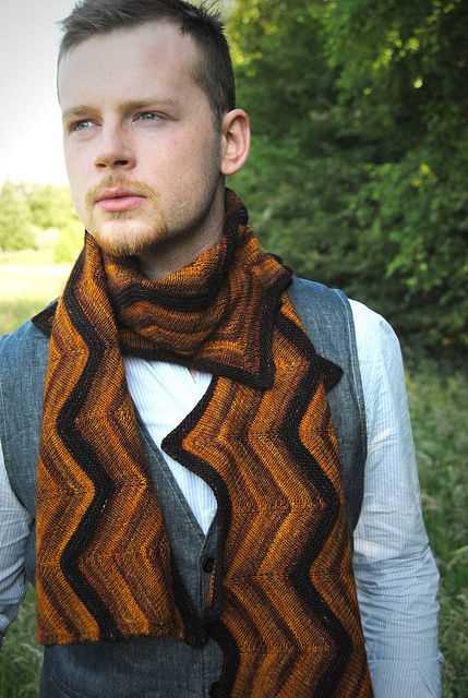 Masculine scarf knitting pattern
