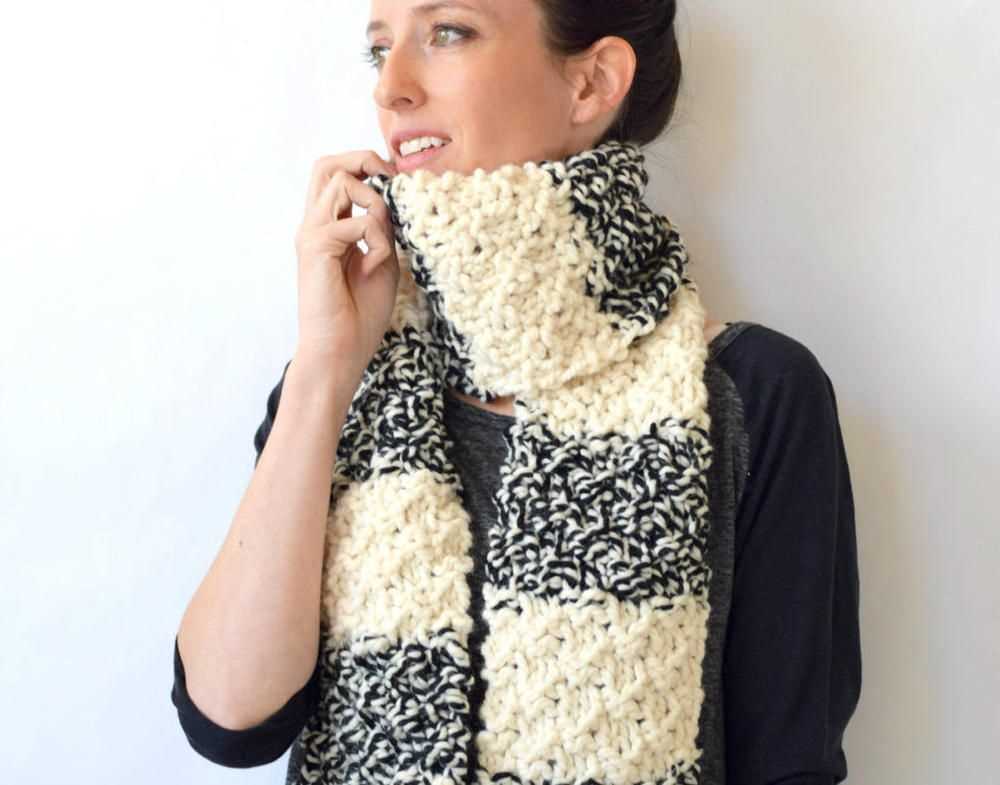 Knit a chunky scarf free pattern