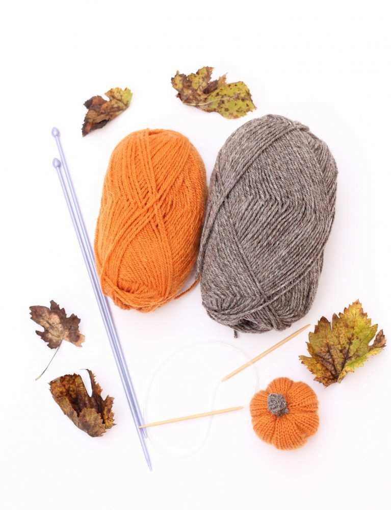 Free knitting pattern for pumpkin leaves