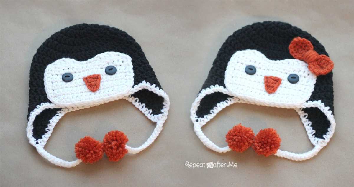 Penguin hat knitting pattern