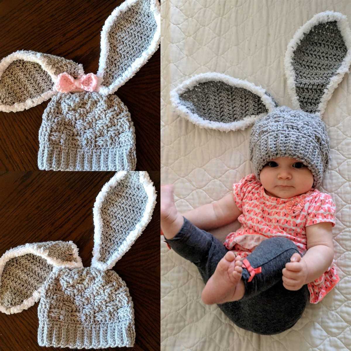 Bunny ears hat knitting pattern free