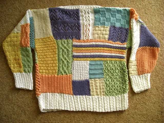 Patchwork jumper knitting pattern