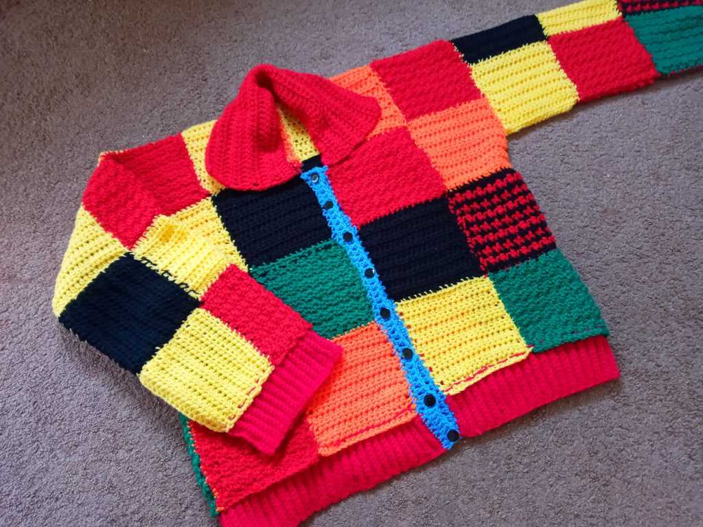 Patchwork jumper knitting pattern
