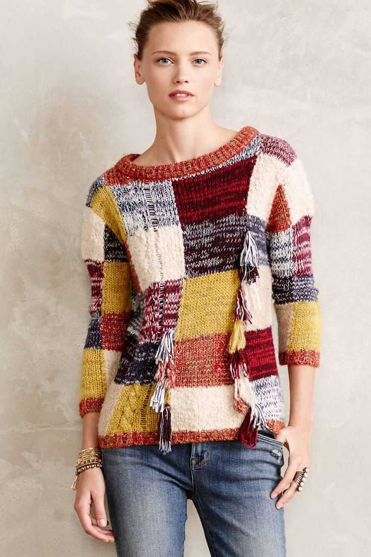 Patchwork jumper knitting pattern