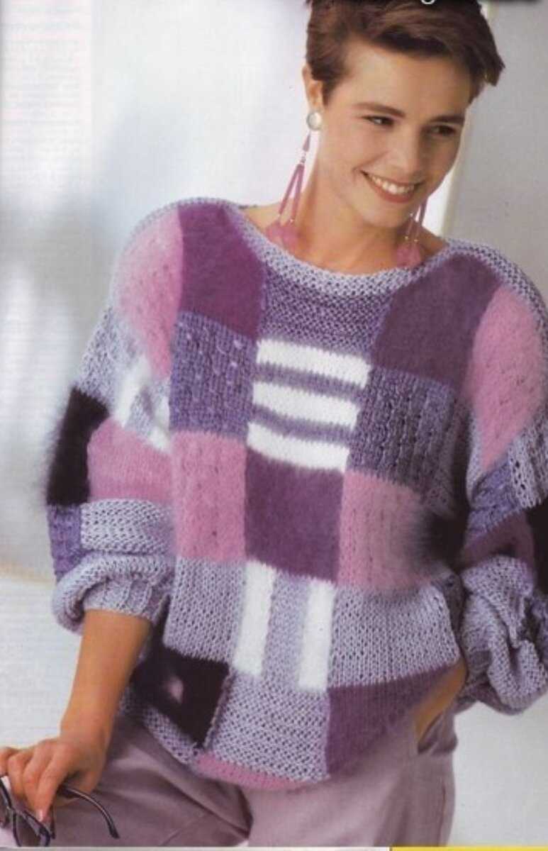 Patchwork jumper knitting pattern