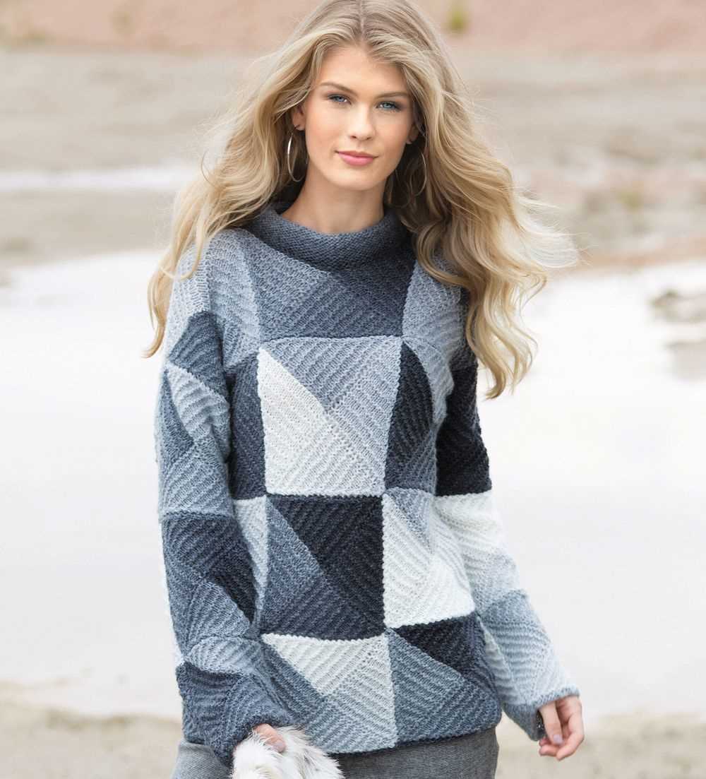 Patchwork jumper knitting pattern