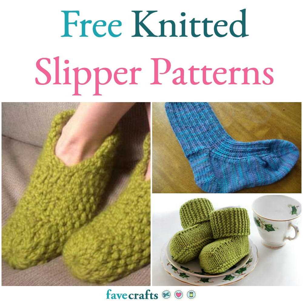 Pattern for knitted slippers free