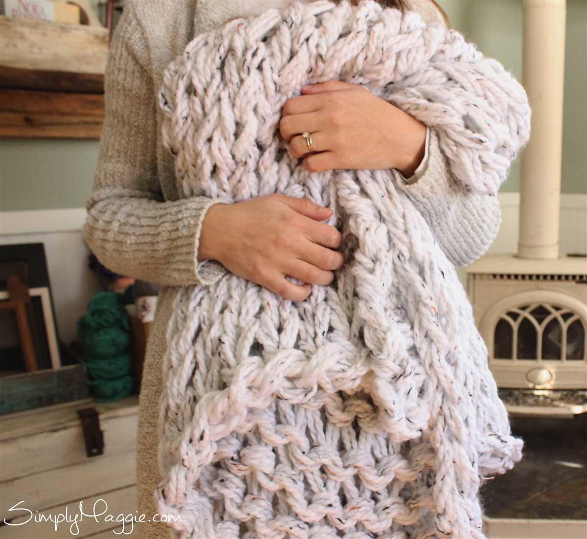 Pattern for a chunky knit blanket