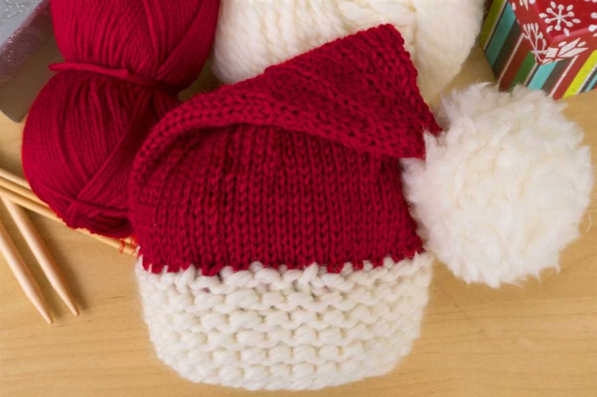 Pattern knitted santa hat