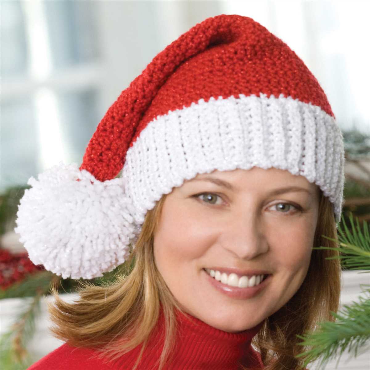 Pattern knitted santa hat