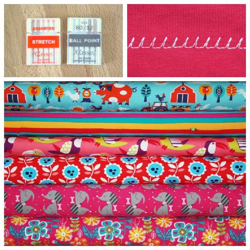 Patterned jersey knit fabric