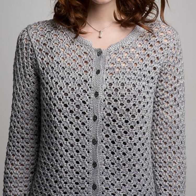 Patterned knit cardigan