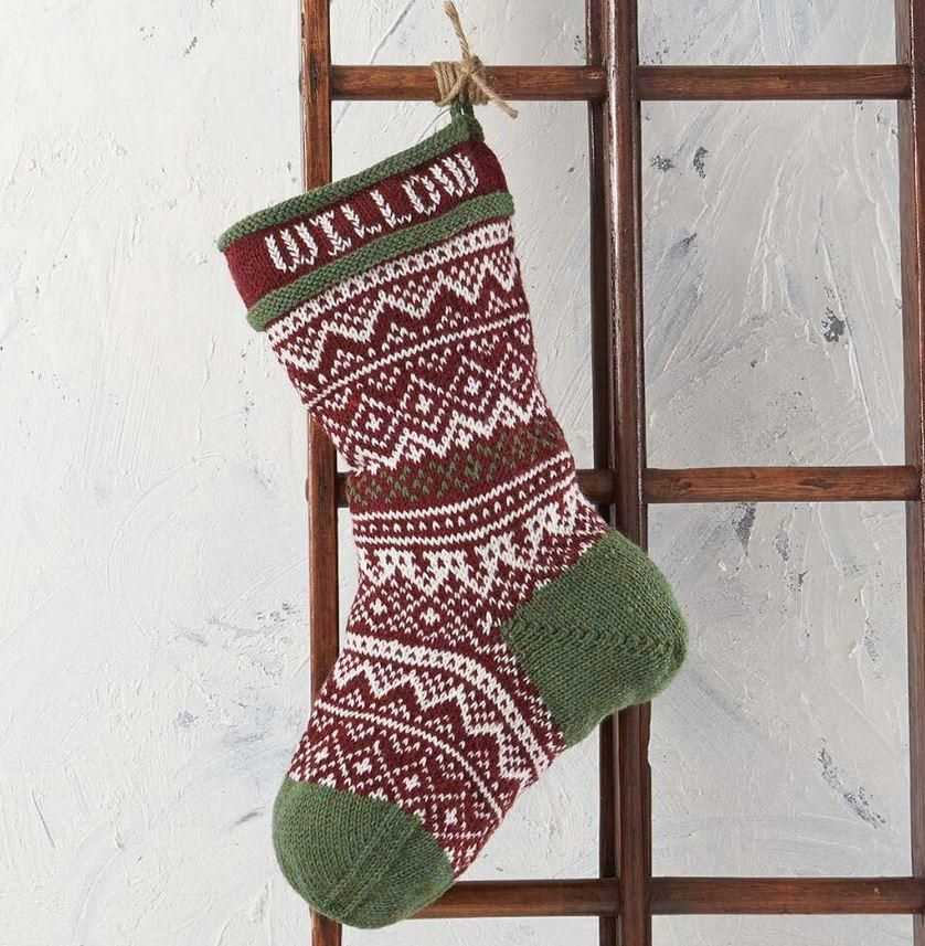 Knit o graf christmas stocking pattern