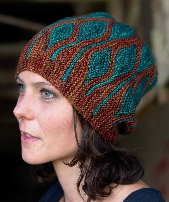 Flat knit slouchy hat pattern
