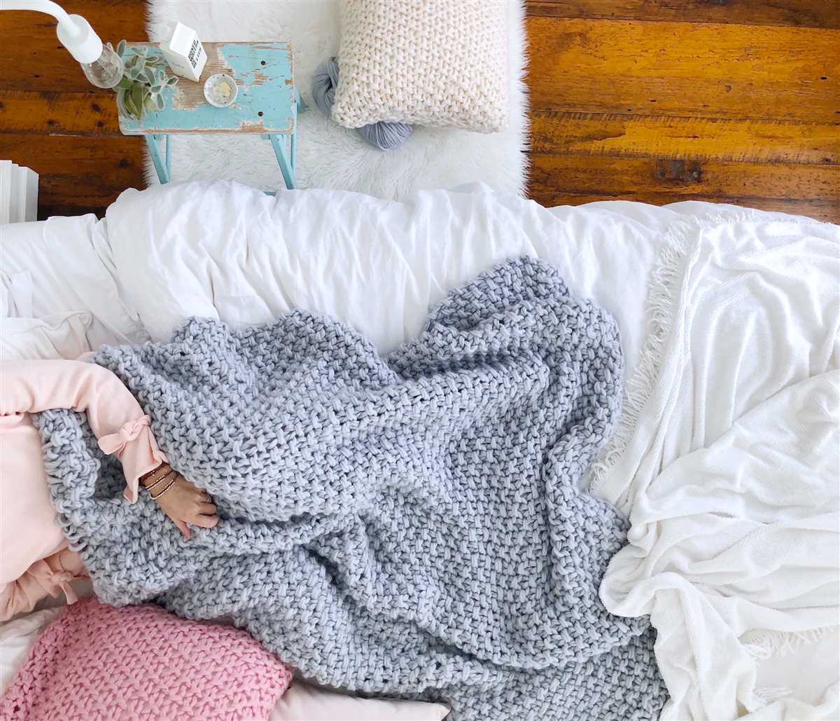 Pattern for a chunky knit blanket