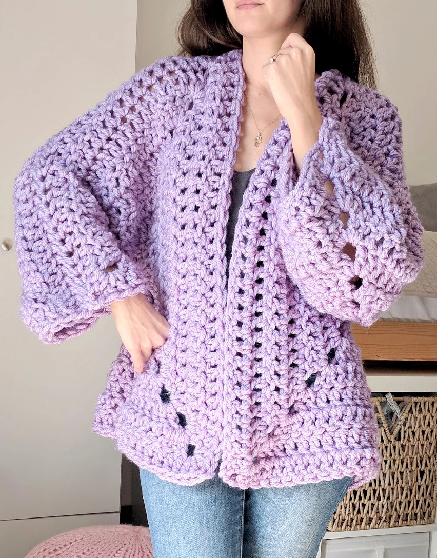 Super bulky cardigan knitting pattern