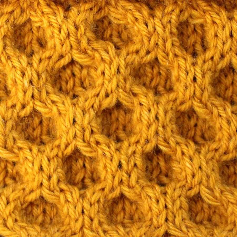Honeycomb cable knit pattern