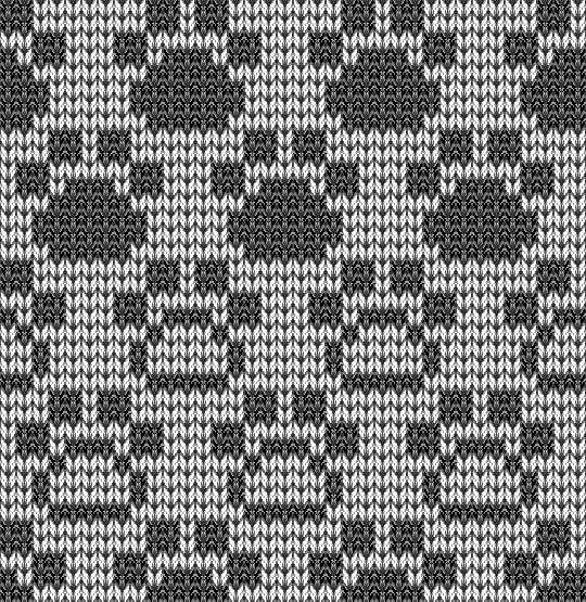 Knit cross pattern