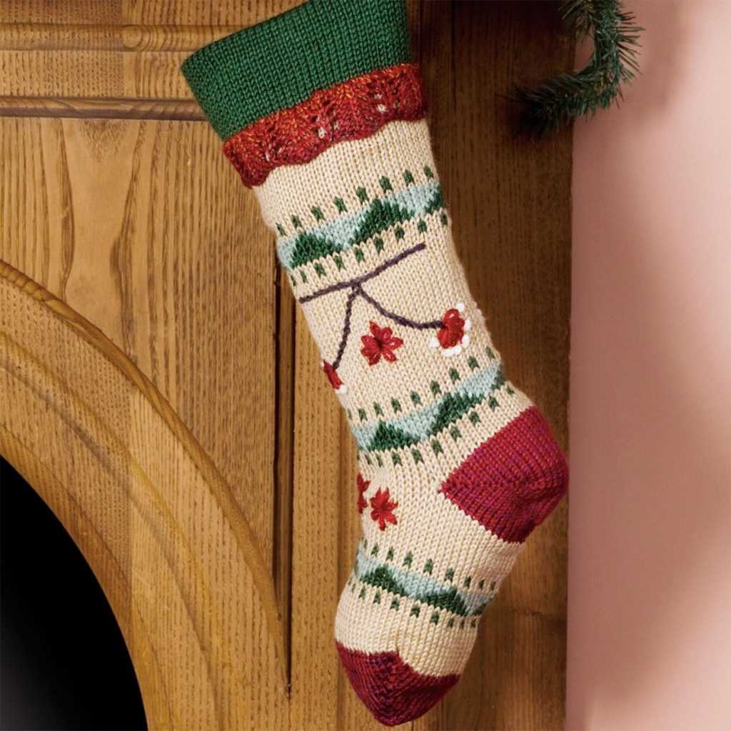 Knit xmas stocking free pattern