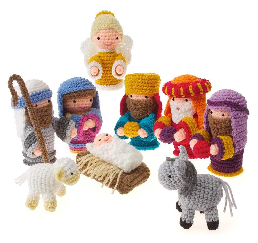 Knitted nativity figures pattern