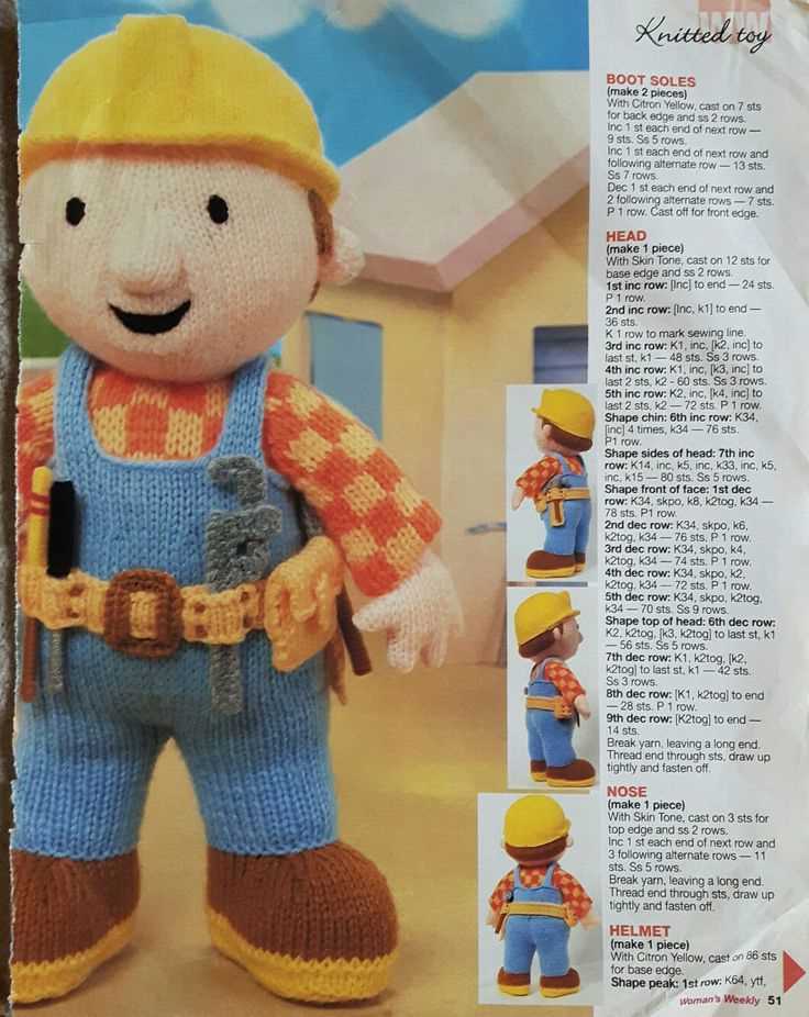 Bob the builder knitting pattern