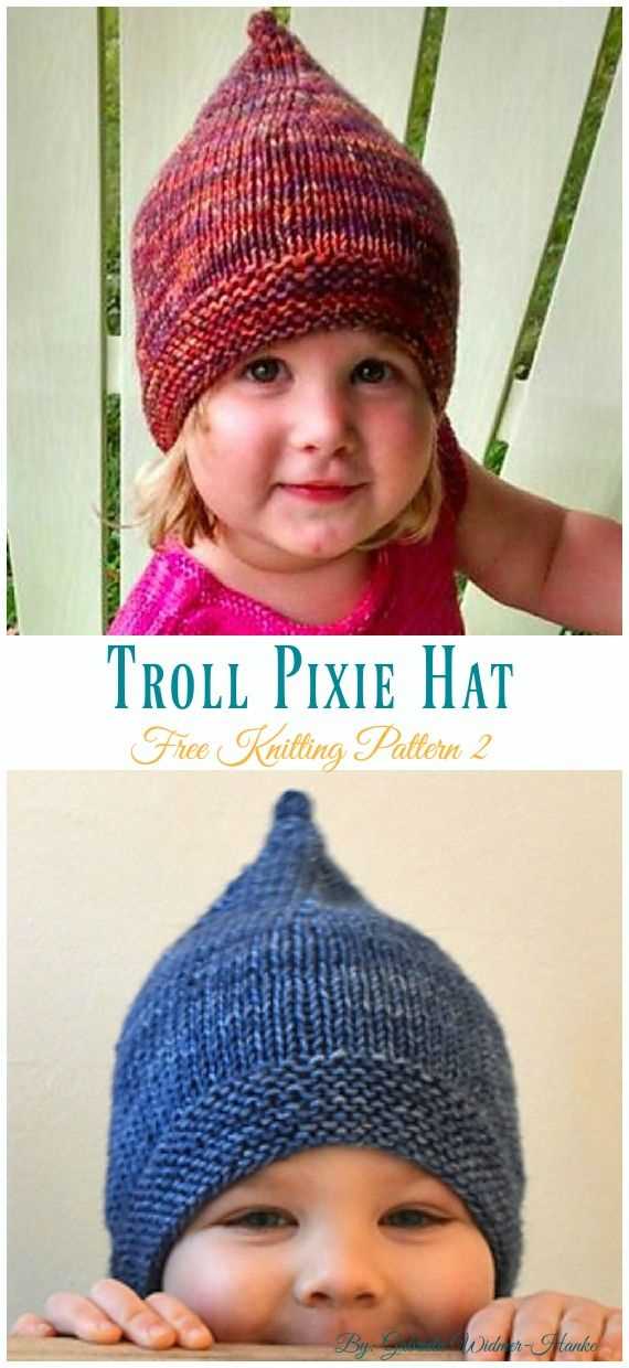 Pixie hat pattern knitting