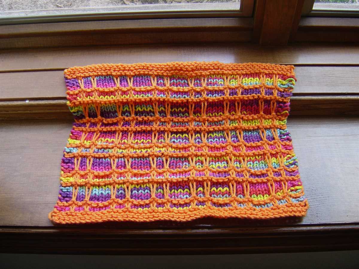 Work in pattern knitting