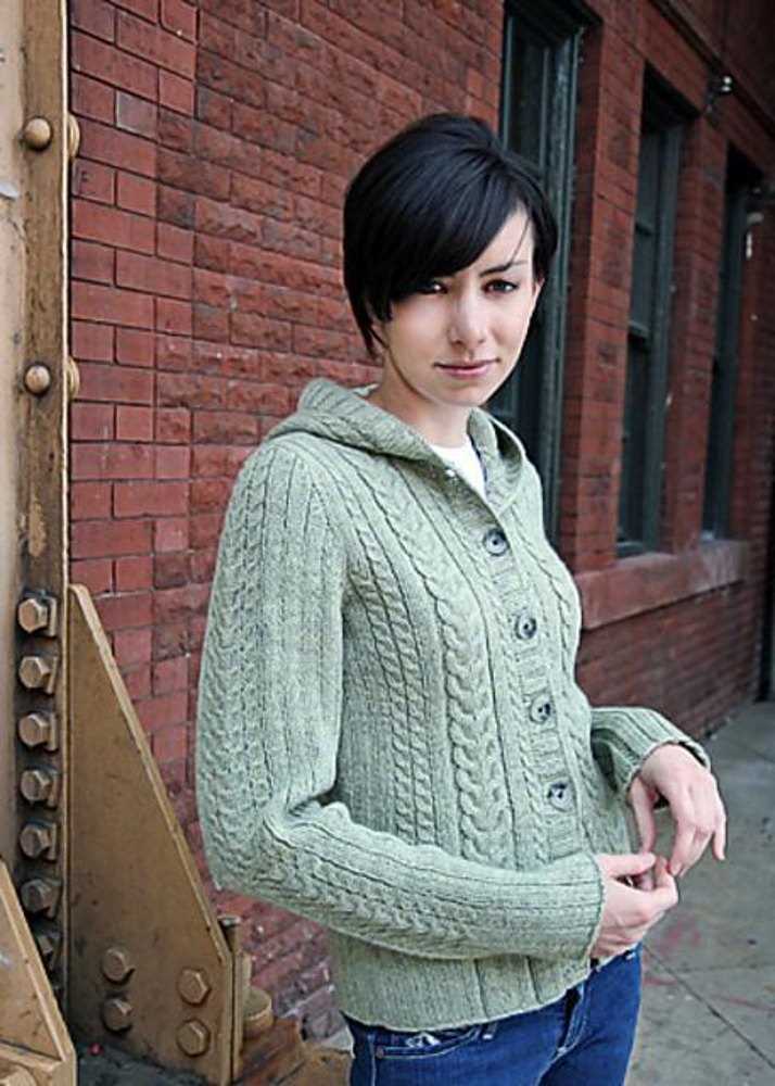 Cable cardigan knitting pattern
