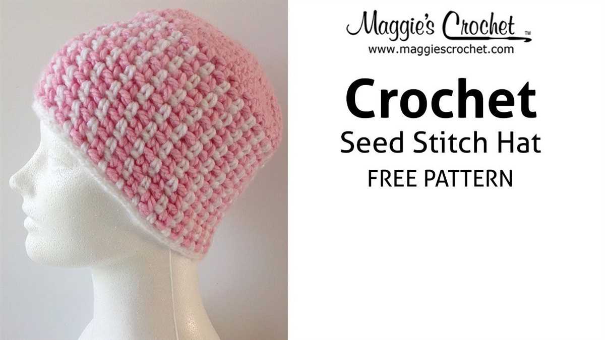 Moss stitch hat knitting pattern