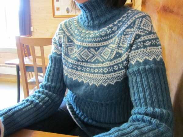 Polo neck sweater knitting pattern