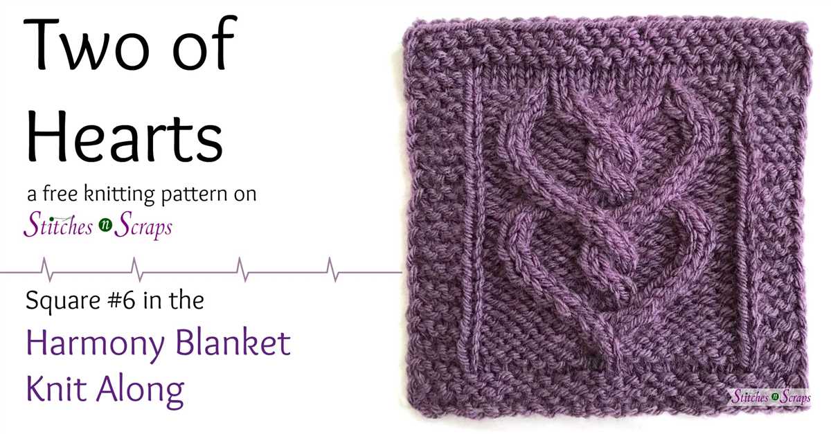Heart cable knit pattern