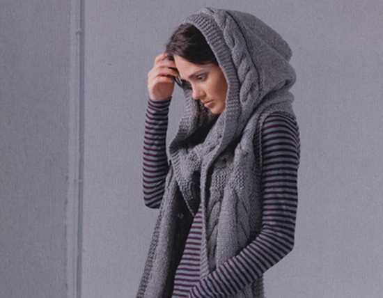 Free hooded scarf knitting patterns