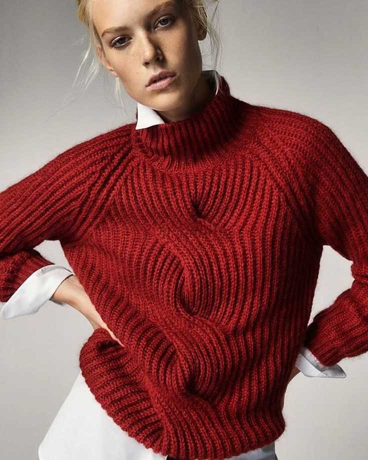 Polo neck knitting pattern