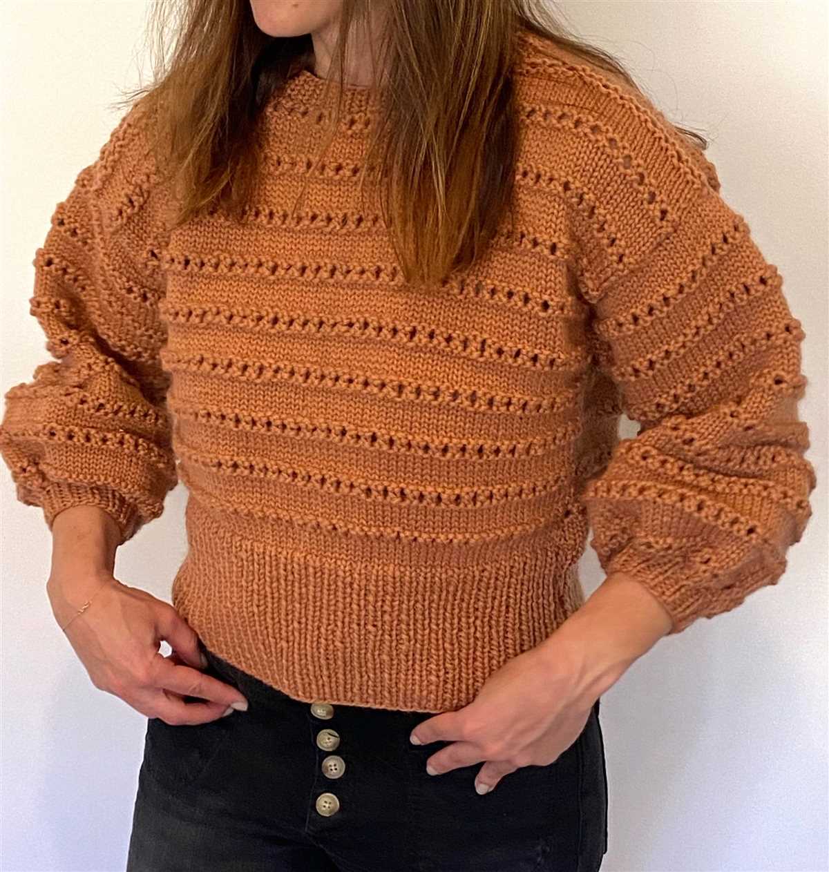 Puff sleeve knit pattern