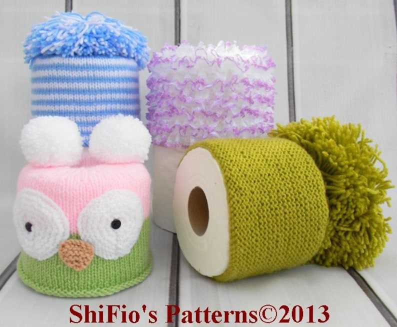 Knit toilet lid cover pattern