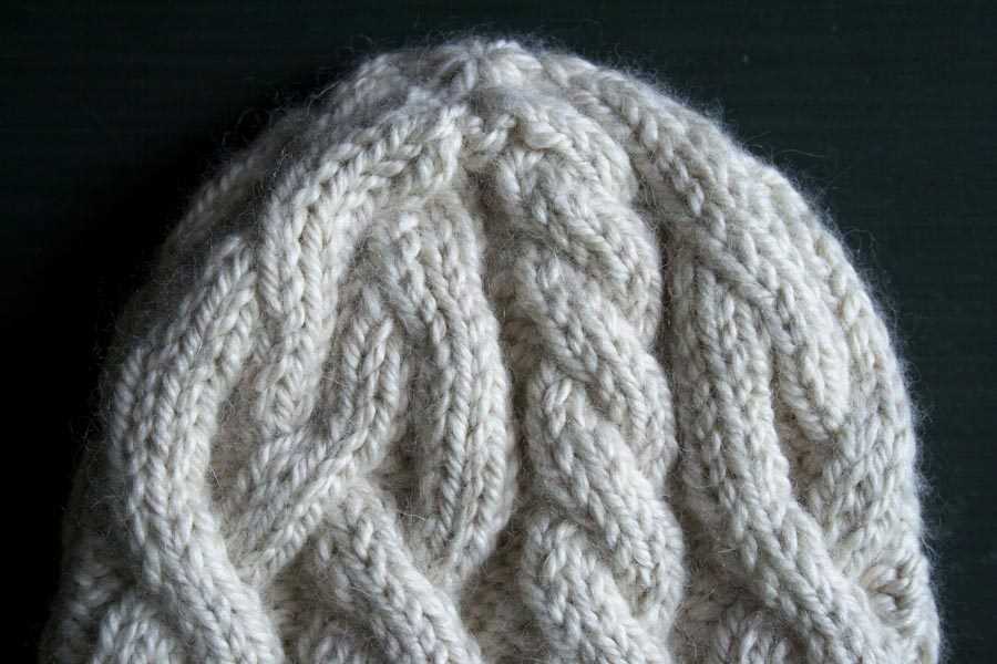 Cable hat knitting pattern