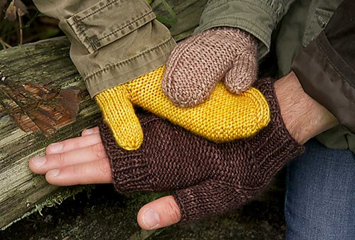 Free fingerless mittens knitting pattern
