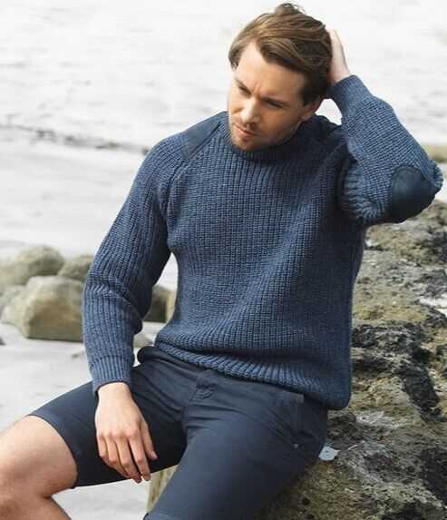 Men's fisherman rib knit sweater pattern free