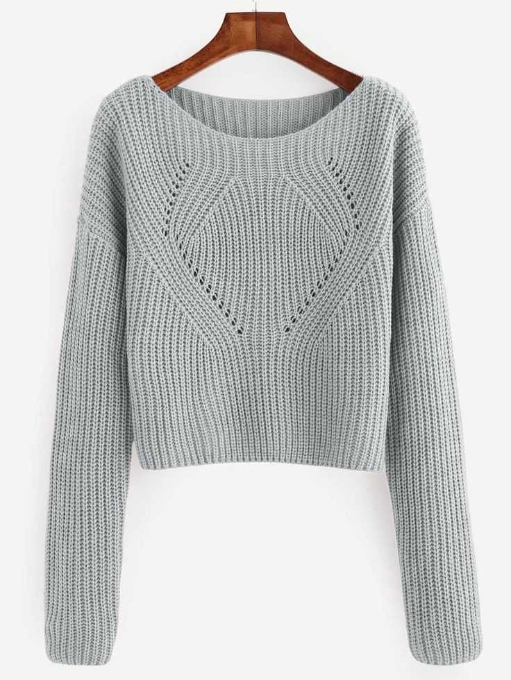 Drop shoulder knit sweater pattern